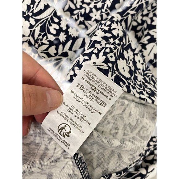 Boden Womens Maxi Dress Size 14 Navy Blue White Floral Trim Lace D0135 NWT - Picture 11 of 14